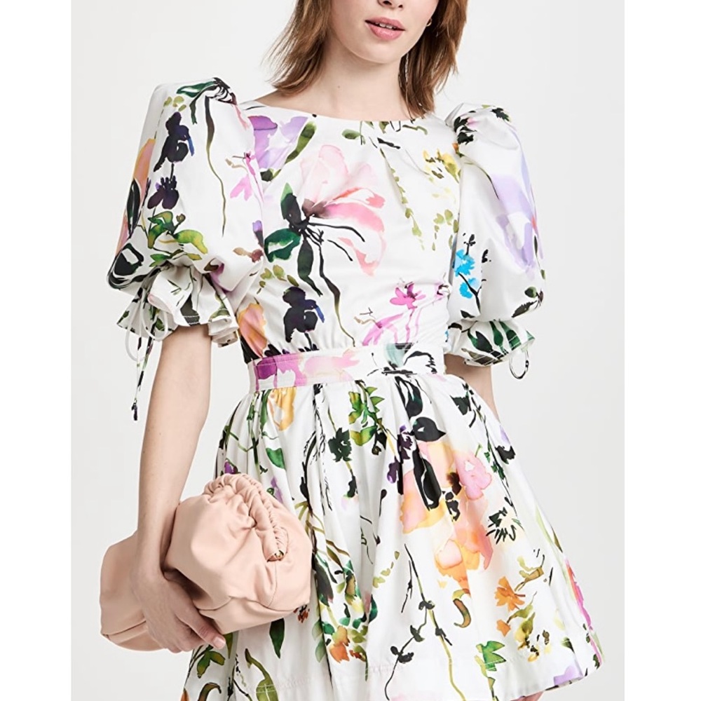 AJE Drift Puff Sleeve Mini Dress